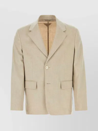 PRADA CASHMERE BLAZER WITH NOTCH LAPELS AND BACK VENT FOR A POLISHED LOOK