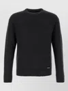 Prada Cashmere Blend Crew Neck Knit Sweater In Black