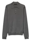 Prada Kaschmirpullover Mit Poloshirtkragen In Grey