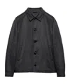 Prada Button Double Knit Jacket In Black