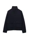 Prada Cashmere Blouson Jacket In Blue