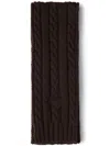 Prada Cashmere Cable-knit Scarf In Brown