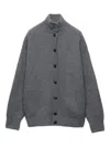 Prada Cashmere Cardigan In Gray