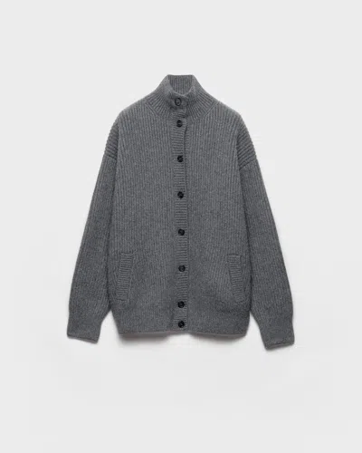 Prada Strickjacke Aus Kaschmir In Gray