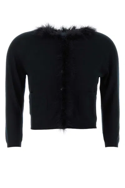 Prada Cashmere Cardigan In Black