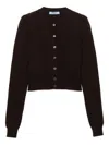 Prada Cashmere Cardigan In Brown