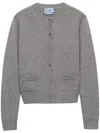 Prada Cashmere Cardigan In Grey