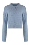 Prada Woman Blue Knitwear In Light Blue