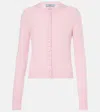Prada Cashmere Cardigan In Pink