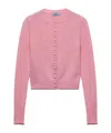 Prada Cashmere Cardigan In Pink
