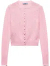 Prada Cashmere Cardigan In Pink & Purple