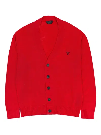 Prada Cashmere Cardigan In Red