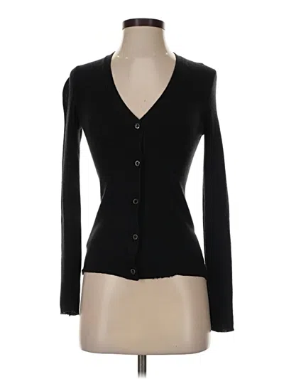 Pre-owned Prada Cashmere Cardigan Sweater In Black