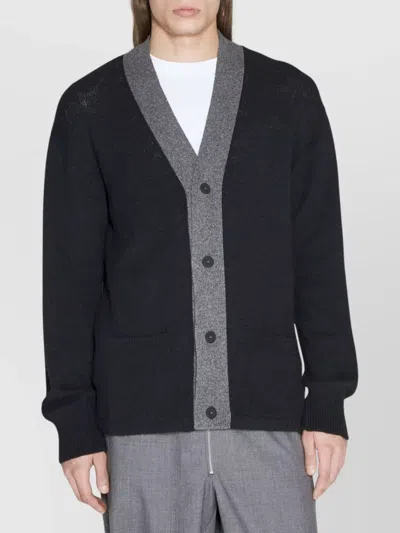 PRADA CASHMERE CARDIGAN WITH LONG SLEEVES AND FRONT POCKETS