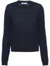 Prada Cashmere Crewneck Knitwear F 5 In Blue