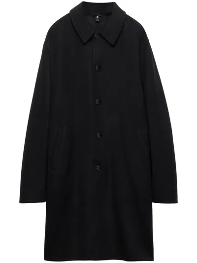 Prada Double Cashmere Overcoat In Schwarz