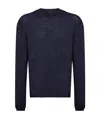 Prada Mens Blue Crewneck Regular-fit Cashmere Jumper In Blue
