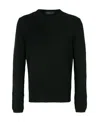 Prada Mens Black Crewneck Regular-fit Cashmere Jumper