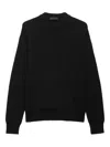 Prada Cashmere And Silk Crew-neck Sweater In Black