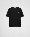 Prada Cashmere Crew-neck Sweater In Black