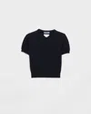 Prada Cashmere Crew-neck Sweater In Blue
