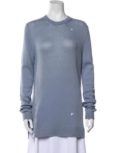 Pre-owned Prada Cashmere Crew Neck Sweater In Blue
