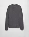 Prada Men Grey Wool Sweater In Gray