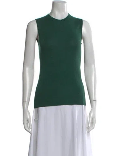 Pre-owned Prada Cashmere Crew Neck Sweater In Green
