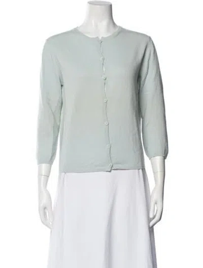 Pre-owned Prada Cashmere Crew Neck Sweater In Green