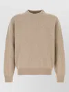 Prada Cashmere Crew Neck Sweater Long Sleeves In Neutral