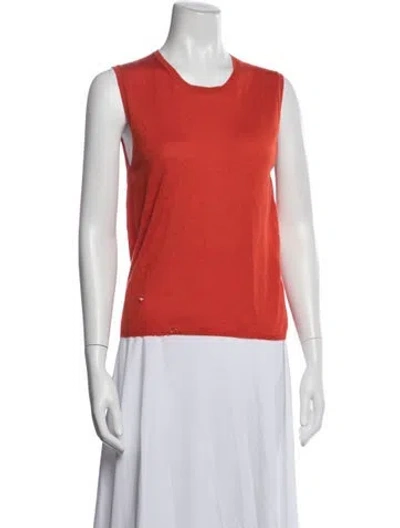 Pre-owned Prada Cashmere Crew Neck Sweater In Orange