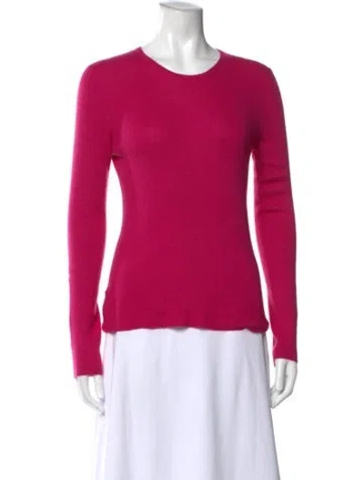 Pre-owned Prada Cashmere Crew Neck Sweater In Pink