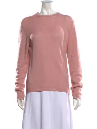 Pre-owned Prada Cashmere Crew Neck Sweater In Pink