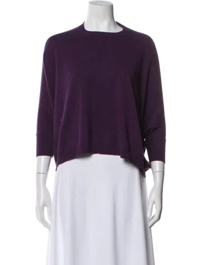 Pre-owned Prada Cashmere Crew Neck Sweater In Purple