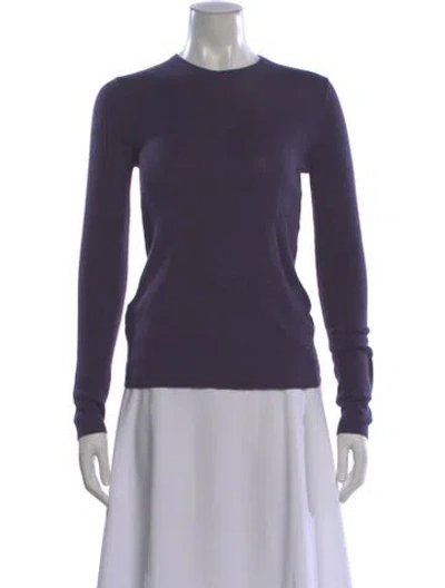 Pre-owned Prada Cashmere Crew Neck Sweater In Purple