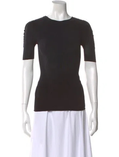 Pre-owned Prada Cashmere Crew Neck Top In Black