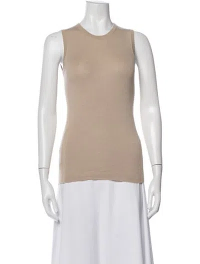 Pre-owned Prada Cashmere Crew Neck Top In Neutrals
