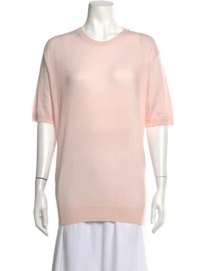 Pre-owned Prada Cashmere Crew Neck Top W/ Tags In Pink