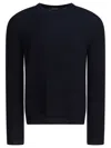 Prada Cashmere Crewneck Knitwear In Blue