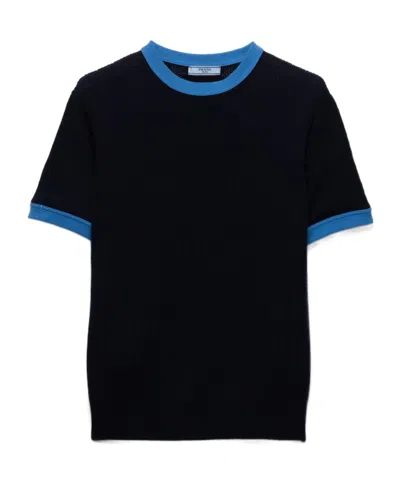 Prada Cashmere Crew-neck Sweater In Animal Print