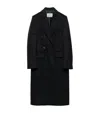 Prada Peak-lapels Coat In Black