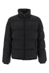 Prada Cashmere Down Jacket In Black