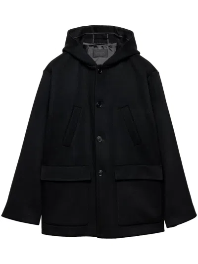 Prada Jacke Aus Wollgemisch In Schwarz