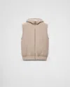 Prada Cashmere Hoodie Vest In Wüstenbeige