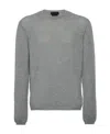 Prada Cashmere Knitted Jumper In Slate Grey