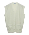 Prada Cashmere Knitted Vest In Marigold Color