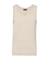 Prada Cashmere Knitted Vest In Yellow