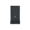 Prada Cashmere Logo Scarf In Black
