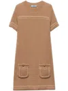 Prada Mini Abito In Cashmere Biscotto  Donna In 褐色