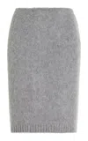 Prada Cashmere Mini Skirt In Grey